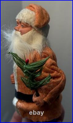 Early Antique Santa Woodcutter 7.5 German Red Coat Santa Candy Container Great