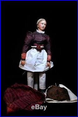 (Early German Wood/Biedermeier Era Doll)