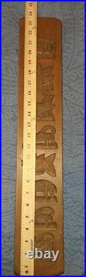 Eight Motif Carved Wood Cookie Mold Antique German Vintage Handarbeit Springerle