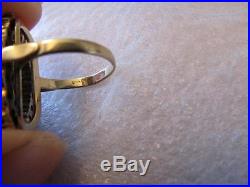 Estate Vintage Antique Victorian 14K (585) German Bohemian Garnet TwoTier Ring