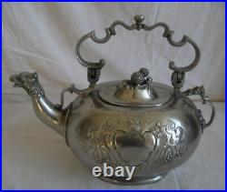 Extremely RARE Antique Vintage Europe Etain Zinn Pewter Teapot