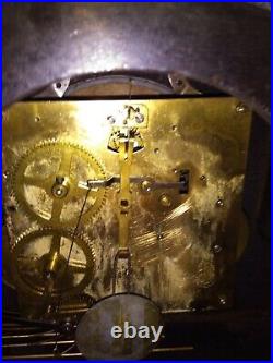 Fhs German English Vintage Antique Westminster Chime 8 Day Mantle Clock V G C