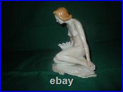 Flawless Vtg Art Deco Karl Ens Nude Water Lily Lotus Volkstedt German Figurine