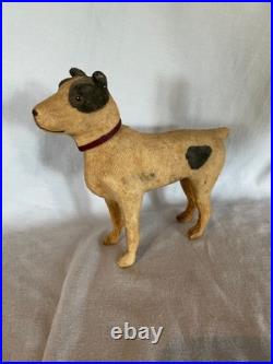 GREAT Antique German Paper Mache Jack Russell Dog Candy Container