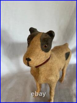 GREAT Antique German Paper Mache Jack Russell Dog Candy Container