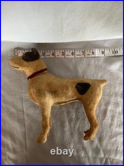 GREAT Antique German Paper Mache Jack Russell Dog Candy Container
