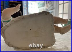 Gebruder Heubach-German Porcelain Bisque-Sitting Piano Baby 10 1/2 Antique