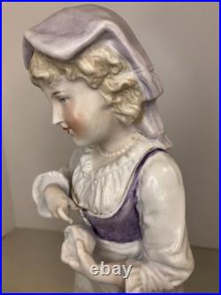 Gebruder Heubach German /Young Barefoot Lady/ Vintage/Hand Painted/12 1/2 in Gebruder Heubach German /Young Barefoot Lady/ Vintage/Hand Painted/12 1/2 in