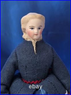 German Antique Articulated Doll very rare doll 91/2 inches tall