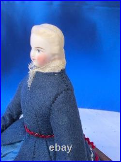 German Antique Articulated Doll very rare doll 91/2 inches tall