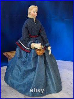 German Antique Articulated Doll very rare doll 91/2 inches tall