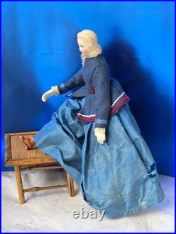 German Antique Articulated Doll very rare doll 91/2 inches tall