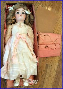 German Antique Bebe Jutta Puppe Doll in original Box 26 Tall