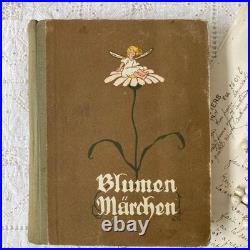 German Antique Book Blumen Märchen 1925 Fairy Tale of Flowers Vintage