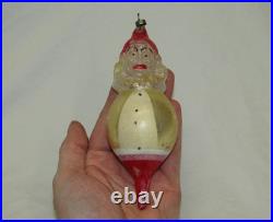 German Antique Finial Glass Joey Clown Vintage Circus Christmas Ornament 1930's