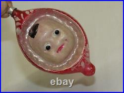 German Antique Glass Campbell's Soup Kid Indent Finial Christmas Ornament 1930's