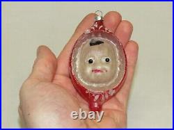 German Antique Glass Campbell's Soup Kid Indent Finial Christmas Ornament 1930's