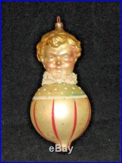 German Antique Glass Patriotic Boy Vintage Victorian Christmas Ornament 1900's