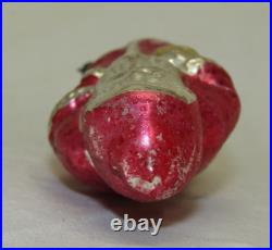 German Antique Glass Santa Gold Bag On A Clip Vintage Christmas Ornament 1900's