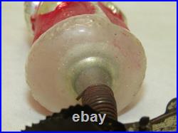 German Antique Glass Santa Gold Bag On A Clip Vintage Christmas Ornament 1900's