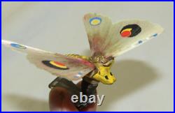 German Antique Gold Clip On Butterfly Vintage Moth Christmas Ornament 1930's