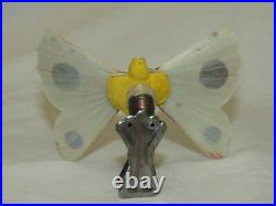 German Antique Gold Clip On Butterfly Vintage Moth Christmas Ornament 1930's