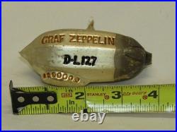 German Antique Gold Glass Graf Zeppelin D-L127 Vintage Christmas Ornament 1900's