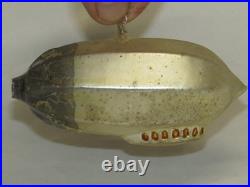 German Antique Gold Glass Graf Zeppelin D-L127 Vintage Christmas Ornament 1900's