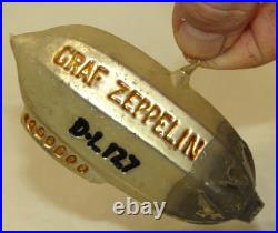 German Antique Gold Glass Graf Zeppelin D-L127 Vintage Christmas Ornament 1900's