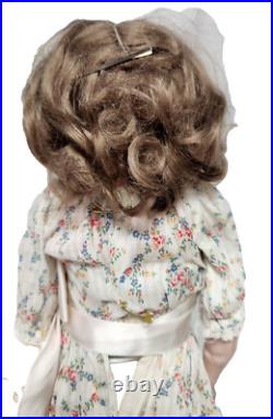 German Antique Paper Mache Original Patent Washable Doll 1880s Glass Eyes 026