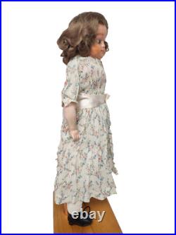 German Antique Paper Mache Original Patent Washable Doll 1880s Glass Eyes 026