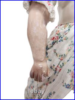 German Antique Paper Mache Original Patent Washable Doll 1880s Glass Eyes 026