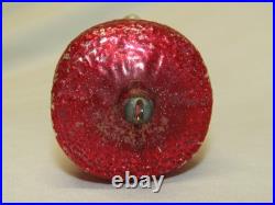 German Antique Red Glass Joan of Arc Glass Eyes Vintage Christmas Ornament 1930s