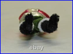 German Antique Red Glass Santa Chenille Legs Vintage Christmas Ornament 1930's