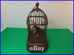 German Antique Singing Bird Cage Music Box Automation Vintage Karl Griesbaum