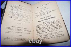 German Germany Christian Prayer Church Hymn Song Book Antique OLD VTG 1882 19thC