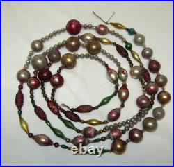 German Glass Bead Garland Vintage String Antique Christmas Decoration 1930's