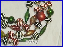 German Glass Bead Garland Vintage String Antique Christmas Decoration 1930's