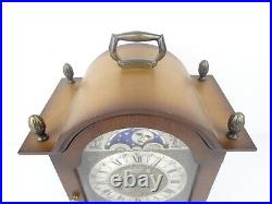 German HERMLE Vintage Antique Mantel Shelf 8 day Clock MOONPHASE (Junghans era)