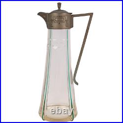 German Jugendstil Decanter Art Nouveau Caraf Karaffe h29cm Circa 1900