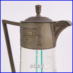 German Jugendstil Decanter Art Nouveau Caraf Karaffe h29cm Circa 1900