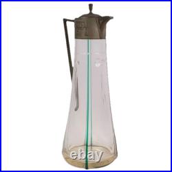 German Jugendstil Decanter Art Nouveau Caraf Karaffe h29cm Circa 1900