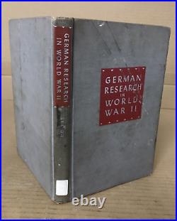 German Research in World War II Leslie E Simon H/back 1947 Rare 1ST EDITION
