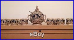 Gerz German Rumtopf Castle Stoneware Punch Bowl Set Vintage European Antique