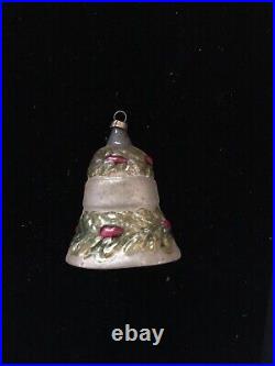 Gorgeous Antique 1920s German HOLLY BELL Glass Ornament RARE