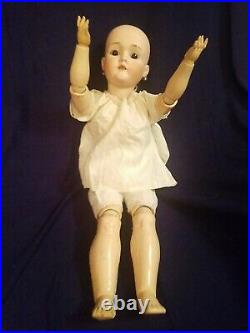 Gorgeous Antique 25 German Bisque Walkure Doll Lovely dress! Beautiful
