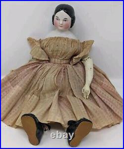 Gorgeous Antique German Porcelain Doll 15 Inches Sewn Gloves Gorgeous Antique German Porcelain Doll 15 Inches Sewn Gloves