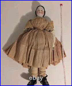 Gorgeous Antique German Porcelain Doll 15 Inches Sewn Gloves Gorgeous Antique German Porcelain Doll 15 Inches Sewn Gloves