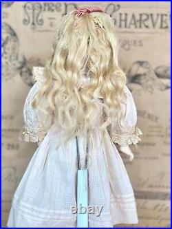 Gorgeous Antique German Simon Halbig Doll Marked 109 Mohair Wig Pink Dress