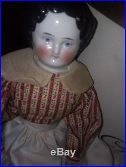 Gorgeous! ViNTaGE ANTIQUE GERMAN 17 INCH CHINA HEAD DOLL